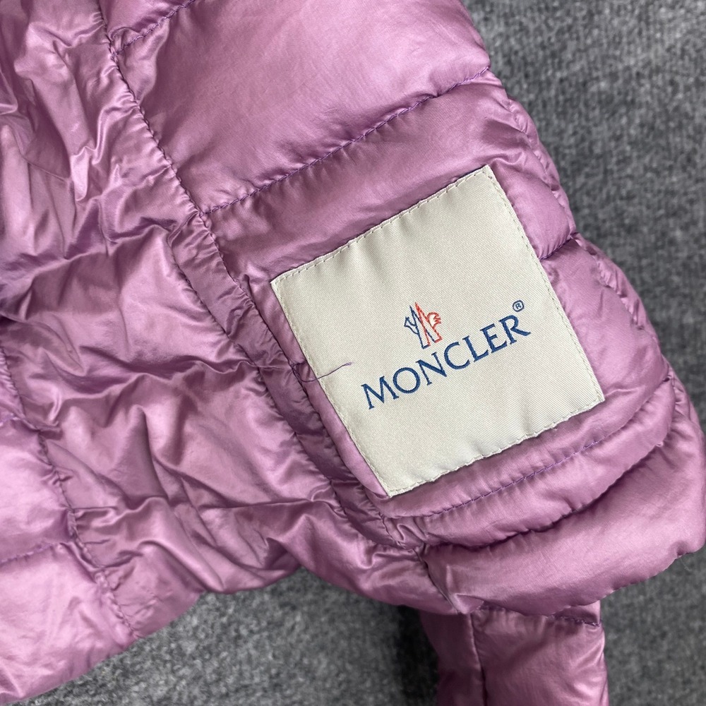 Moncler Lisette Giacca Kids Purple Lightweight Down Puffer Jacket Coat 4195335 - Picture 3 of 15